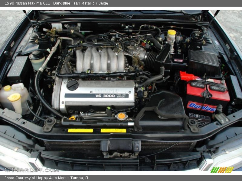 Dark Blue Pearl Metallic / Beige 1998 Nissan Maxima GLE