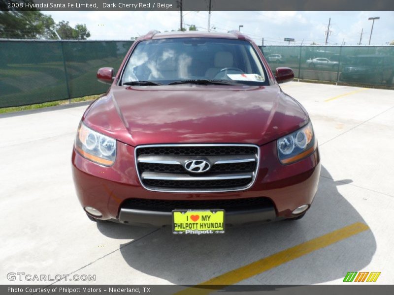 Dark Cherry Red / Beige 2008 Hyundai Santa Fe Limited