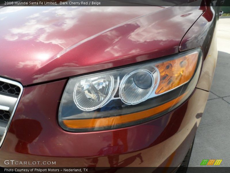 Dark Cherry Red / Beige 2008 Hyundai Santa Fe Limited