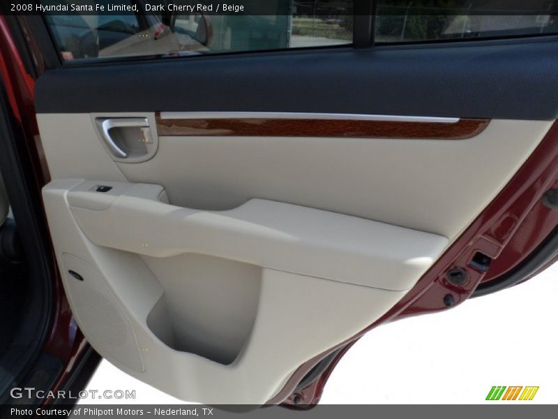 Dark Cherry Red / Beige 2008 Hyundai Santa Fe Limited