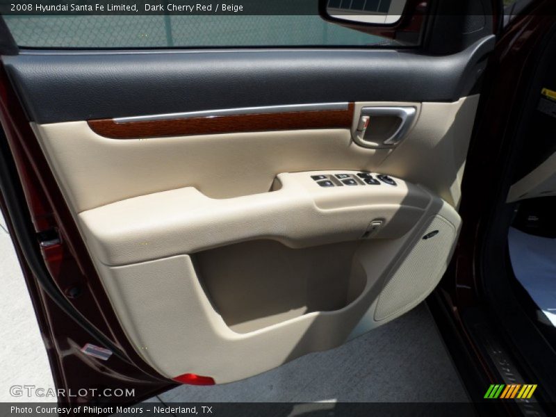 Dark Cherry Red / Beige 2008 Hyundai Santa Fe Limited