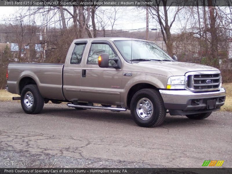 Arizona Beige Metallic / Medium Parchment 2003 Ford F350 Super Duty XLT SuperCab