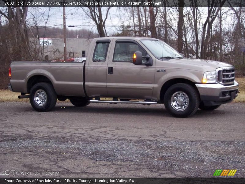 Arizona Beige Metallic / Medium Parchment 2003 Ford F350 Super Duty XLT SuperCab