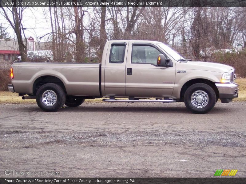 Arizona Beige Metallic / Medium Parchment 2003 Ford F350 Super Duty XLT SuperCab