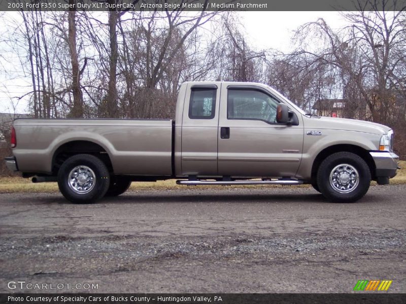 Arizona Beige Metallic / Medium Parchment 2003 Ford F350 Super Duty XLT SuperCab