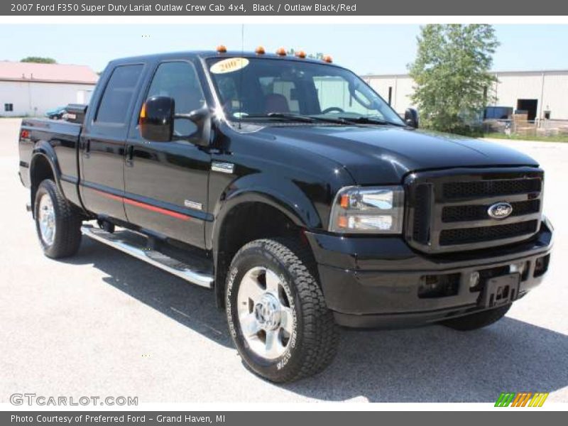 Black / Outlaw Black/Red 2007 Ford F350 Super Duty Lariat Outlaw Crew Cab 4x4