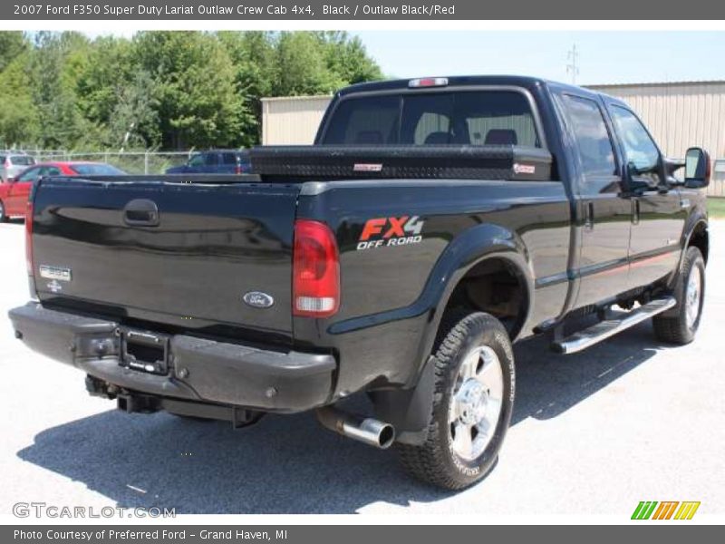 Black / Outlaw Black/Red 2007 Ford F350 Super Duty Lariat Outlaw Crew Cab 4x4