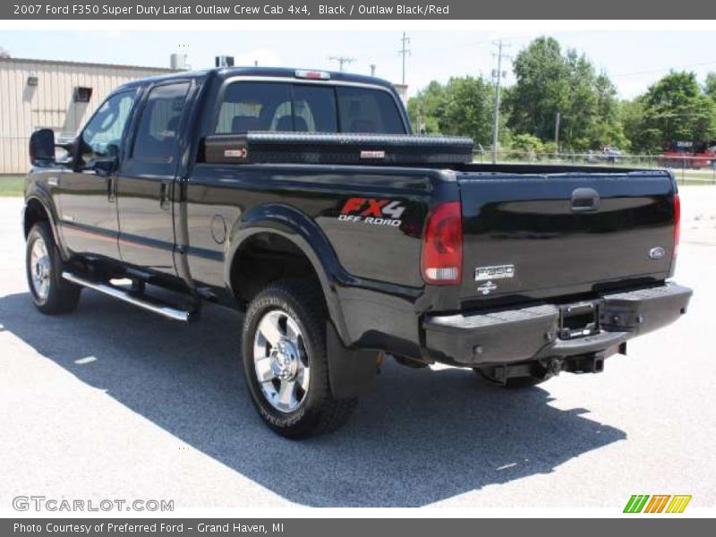 Black / Outlaw Black/Red 2007 Ford F350 Super Duty Lariat Outlaw Crew Cab 4x4