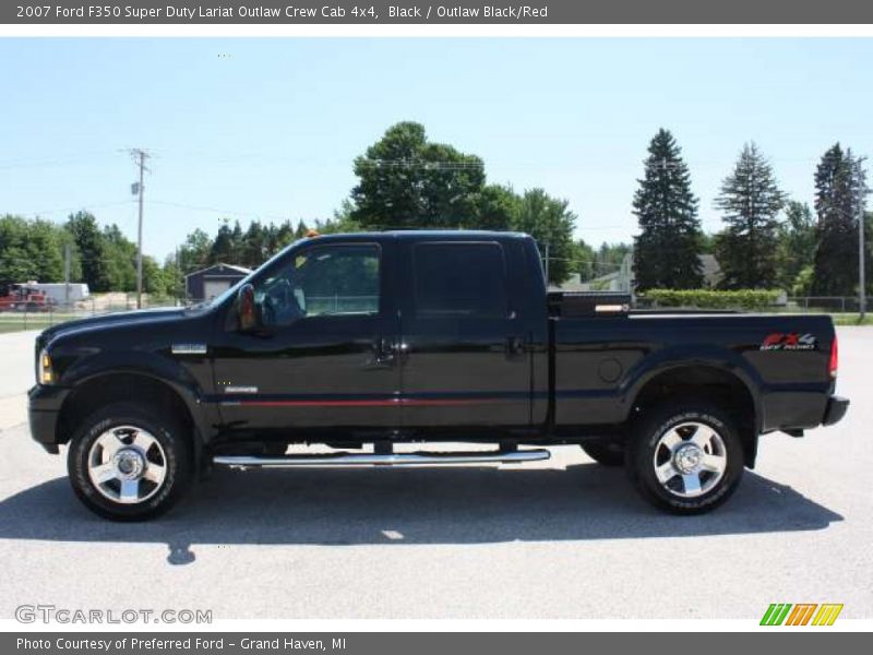 Black / Outlaw Black/Red 2007 Ford F350 Super Duty Lariat Outlaw Crew Cab 4x4