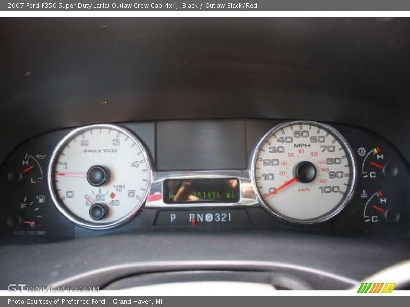 Black / Outlaw Black/Red 2007 Ford F350 Super Duty Lariat Outlaw Crew Cab 4x4