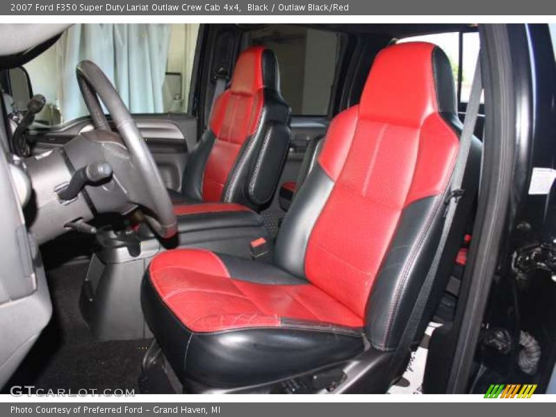 Black / Outlaw Black/Red 2007 Ford F350 Super Duty Lariat Outlaw Crew Cab 4x4