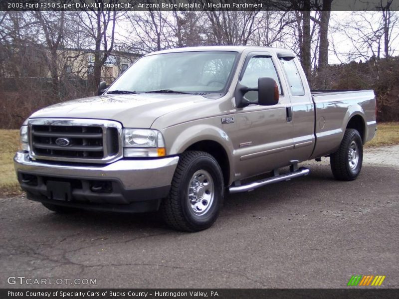 Arizona Beige Metallic / Medium Parchment 2003 Ford F350 Super Duty XLT SuperCab