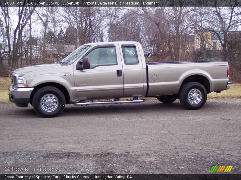 Arizona Beige Metallic / Medium Parchment 2003 Ford F350 Super Duty XLT SuperCab