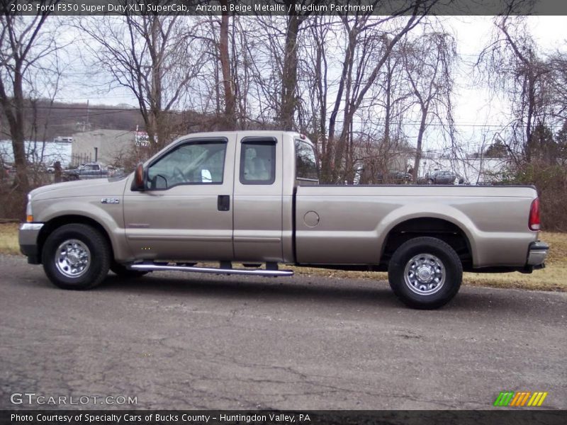 Arizona Beige Metallic / Medium Parchment 2003 Ford F350 Super Duty XLT SuperCab