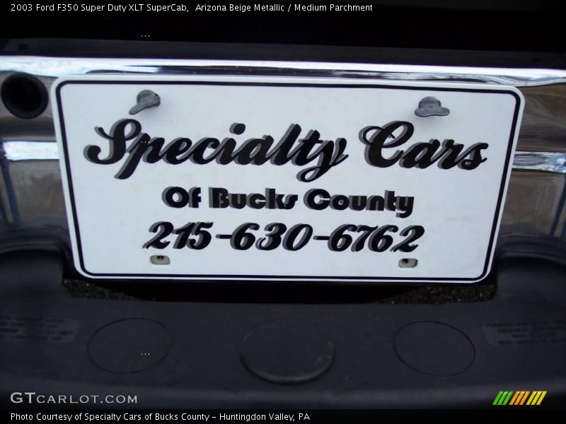 Arizona Beige Metallic / Medium Parchment 2003 Ford F350 Super Duty XLT SuperCab
