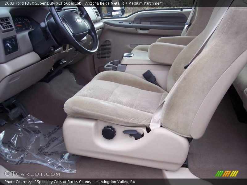 Arizona Beige Metallic / Medium Parchment 2003 Ford F350 Super Duty XLT SuperCab