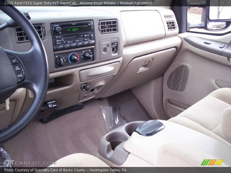 Arizona Beige Metallic / Medium Parchment 2003 Ford F350 Super Duty XLT SuperCab