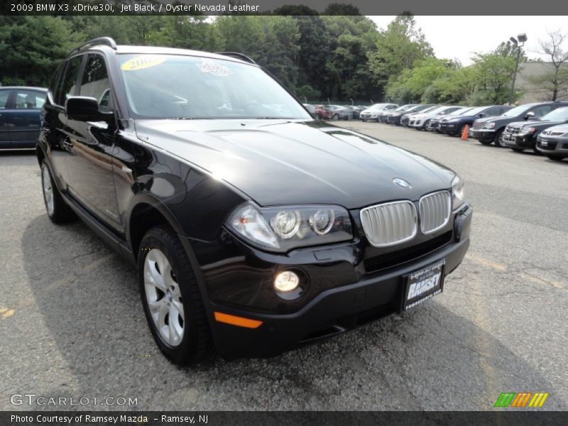 Jet Black / Oyster Nevada Leather 2009 BMW X3 xDrive30i