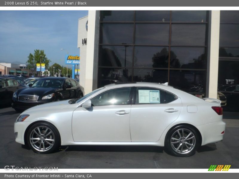Starfire White Pearl / Black 2008 Lexus IS 250