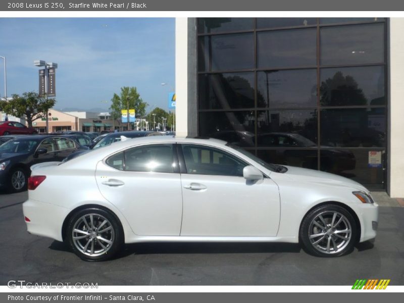 Starfire White Pearl / Black 2008 Lexus IS 250