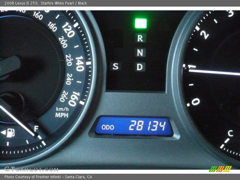 Starfire White Pearl / Black 2008 Lexus IS 250