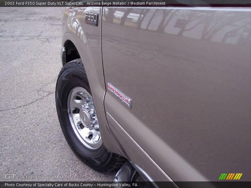 Arizona Beige Metallic / Medium Parchment 2003 Ford F350 Super Duty XLT SuperCab