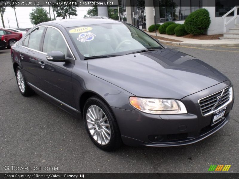 Titanium Gray Metallic / Sandstone Beige 2008 Volvo S80 3.2