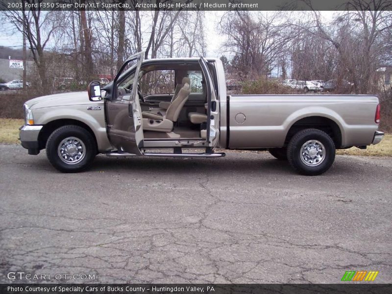 Arizona Beige Metallic / Medium Parchment 2003 Ford F350 Super Duty XLT SuperCab
