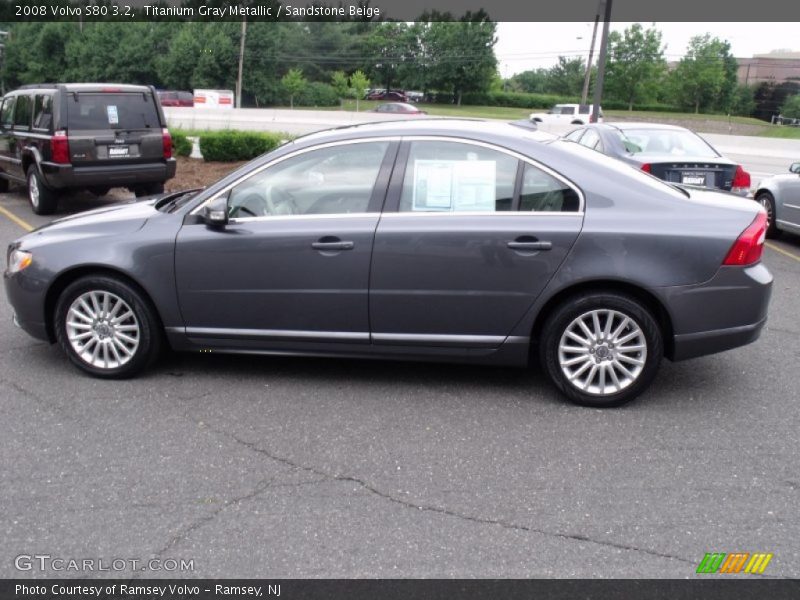 Titanium Gray Metallic / Sandstone Beige 2008 Volvo S80 3.2