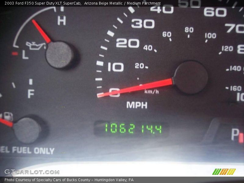 Arizona Beige Metallic / Medium Parchment 2003 Ford F350 Super Duty XLT SuperCab