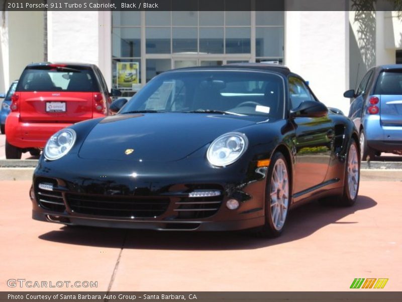 Black / Black 2011 Porsche 911 Turbo S Cabriolet