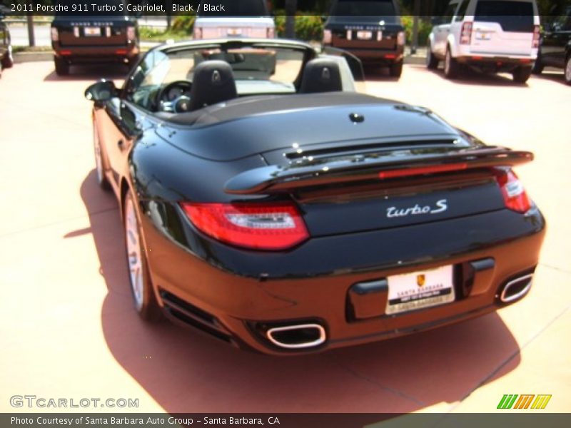 Black / Black 2011 Porsche 911 Turbo S Cabriolet