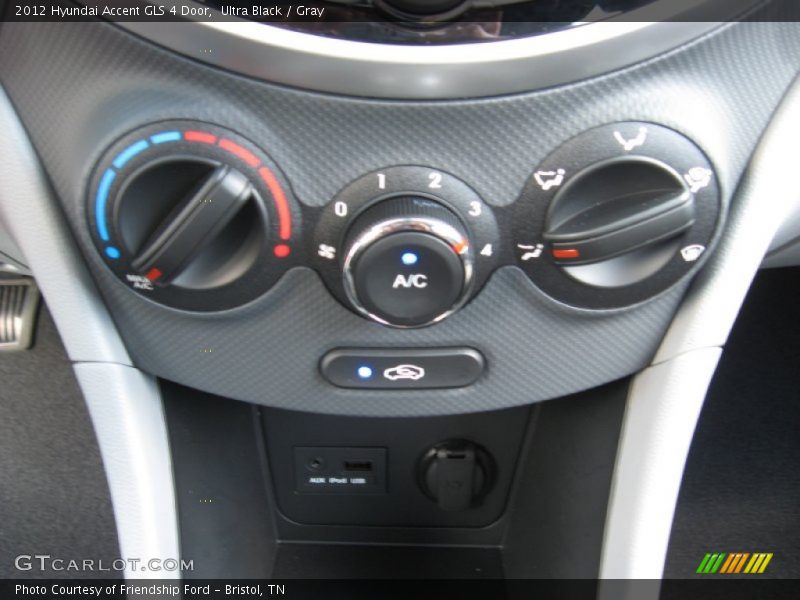 Controls of 2012 Accent GLS 4 Door