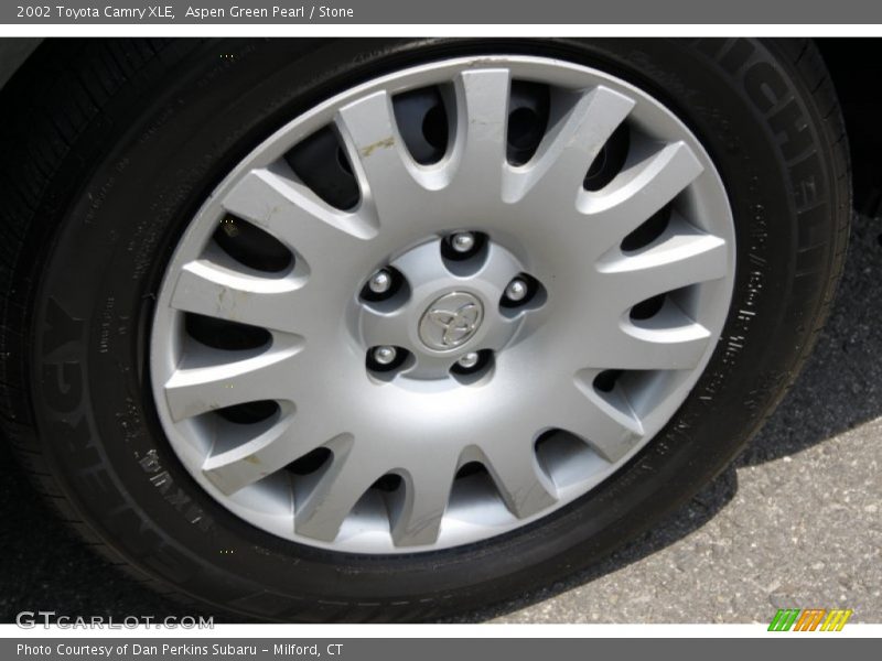 Aspen Green Pearl / Stone 2002 Toyota Camry XLE