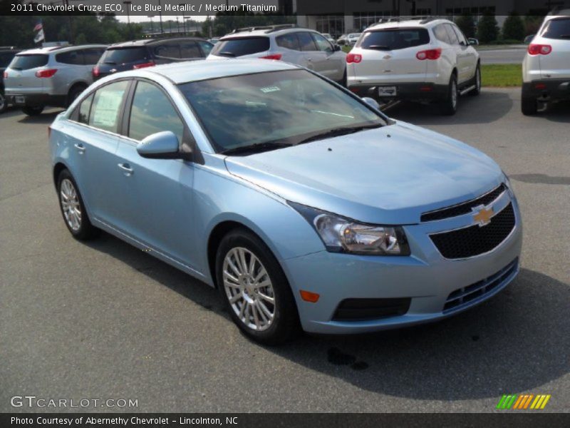 Ice Blue Metallic / Medium Titanium 2011 Chevrolet Cruze ECO