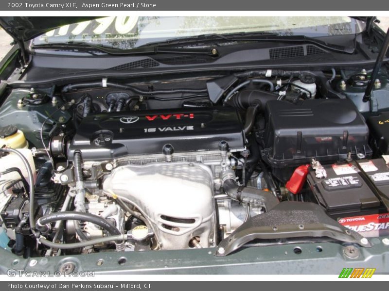 Aspen Green Pearl / Stone 2002 Toyota Camry XLE