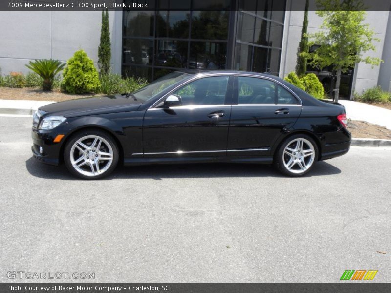 Black / Black 2009 Mercedes-Benz C 300 Sport