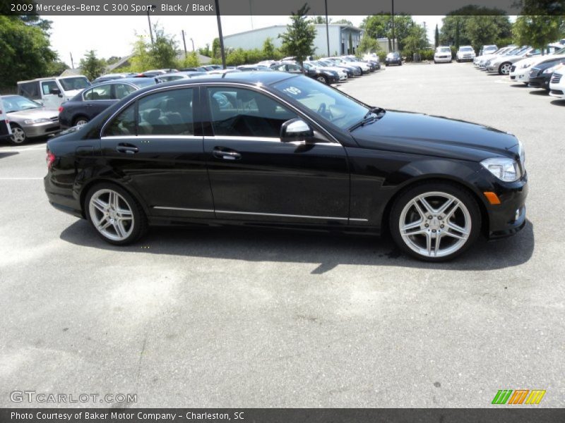 Black / Black 2009 Mercedes-Benz C 300 Sport