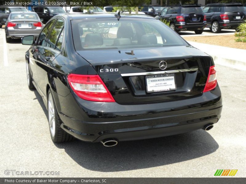 Black / Black 2009 Mercedes-Benz C 300 Sport