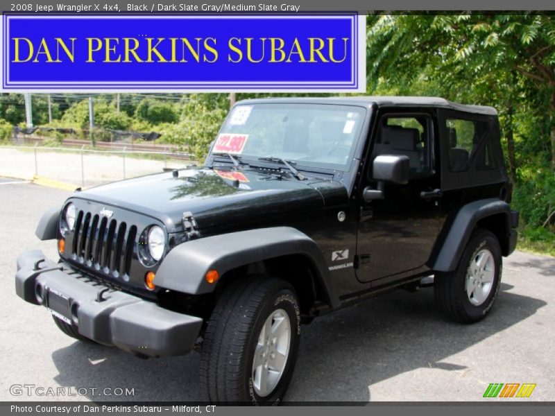 Black / Dark Slate Gray/Medium Slate Gray 2008 Jeep Wrangler X 4x4