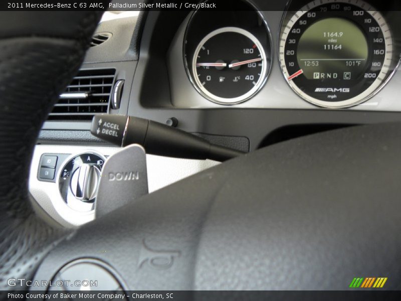 Palladium Silver Metallic / Grey/Black 2011 Mercedes-Benz C 63 AMG