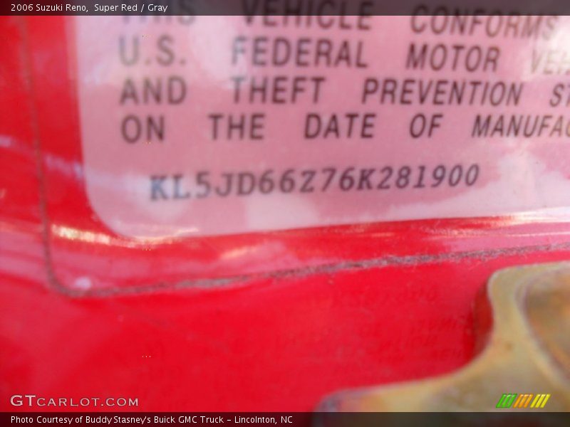Super Red / Gray 2006 Suzuki Reno