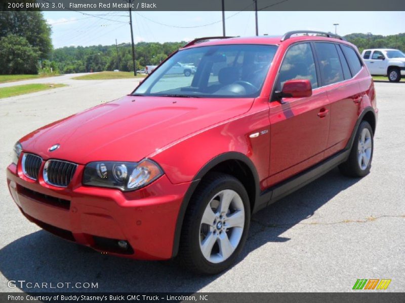 Flamenco Red Metallic / Black 2006 BMW X3 3.0i