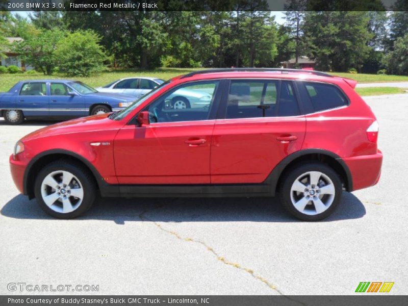 Flamenco Red Metallic / Black 2006 BMW X3 3.0i