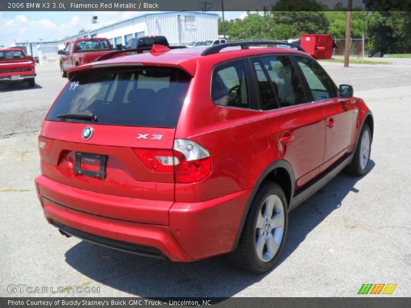 Flamenco Red Metallic / Black 2006 BMW X3 3.0i