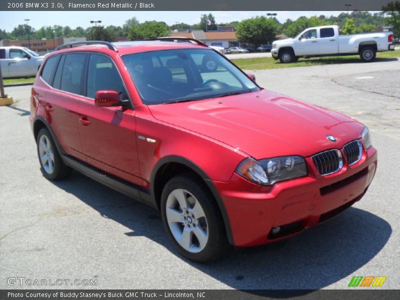 Flamenco Red Metallic / Black 2006 BMW X3 3.0i