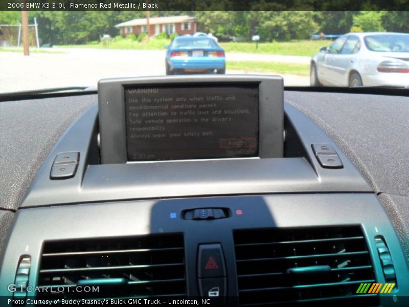 Flamenco Red Metallic / Black 2006 BMW X3 3.0i