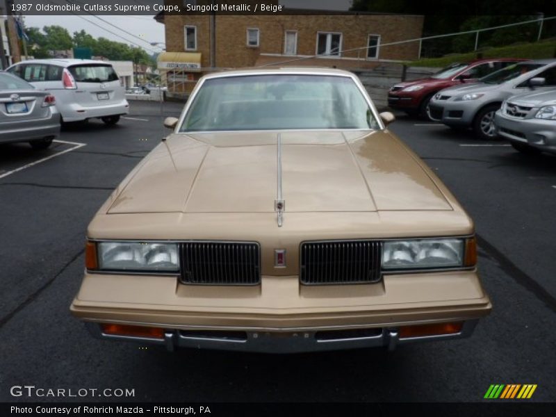 Sungold Metallic / Beige 1987 Oldsmobile Cutlass Supreme Coupe