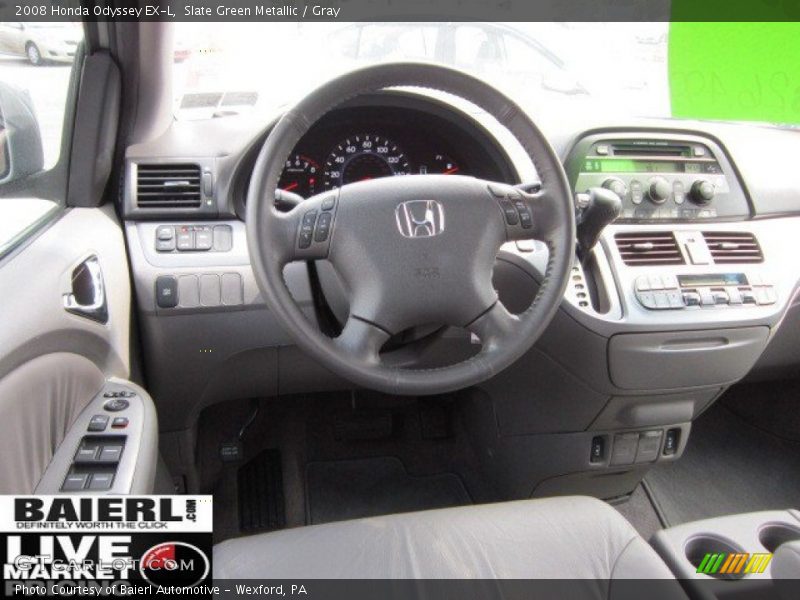Slate Green Metallic / Gray 2008 Honda Odyssey EX-L