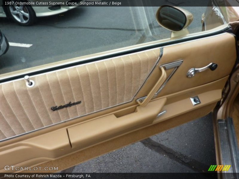 Door Panel of 1987 Cutlass Supreme Coupe